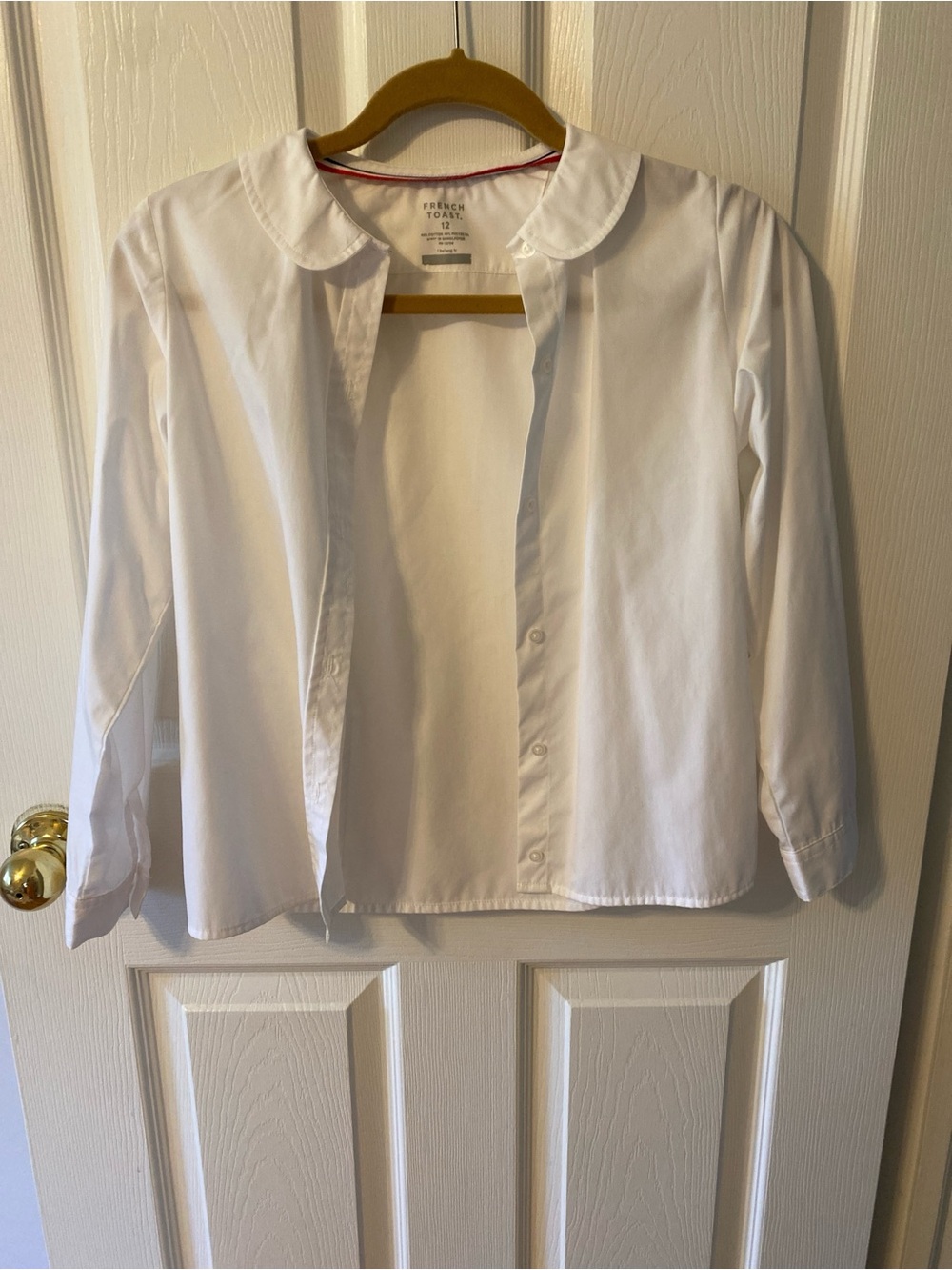 French Toast White Peter Pan Collar Blouse